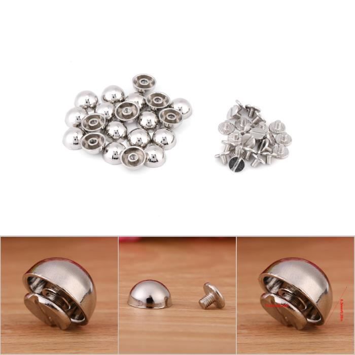 50 Rivets Strass Argentés Et Dorés 10mm - Pour Customisation Cuir, Vêtements, Sacs