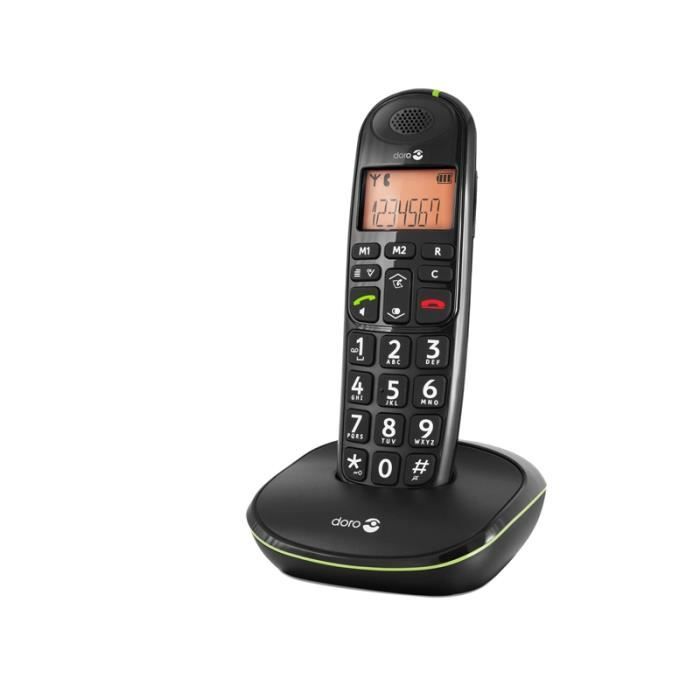 Téléphone sans fil Doro PhoneEasy 100w avec grand afficheur et