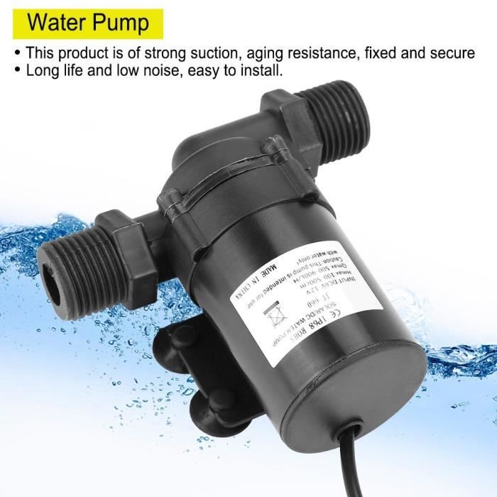 Pompe à Eau Solaire 12V 800L/H, 1/2" Mâle - Pour Chauffage, Circulation, Fontaine (19W)