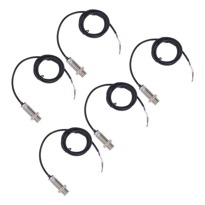 DollaTek Lot De 5 Détecteurs De Proximité Inductifs SN04-N NPN NO - DC 10-30V 200mA 3 Fils - Détection Métal 4mm