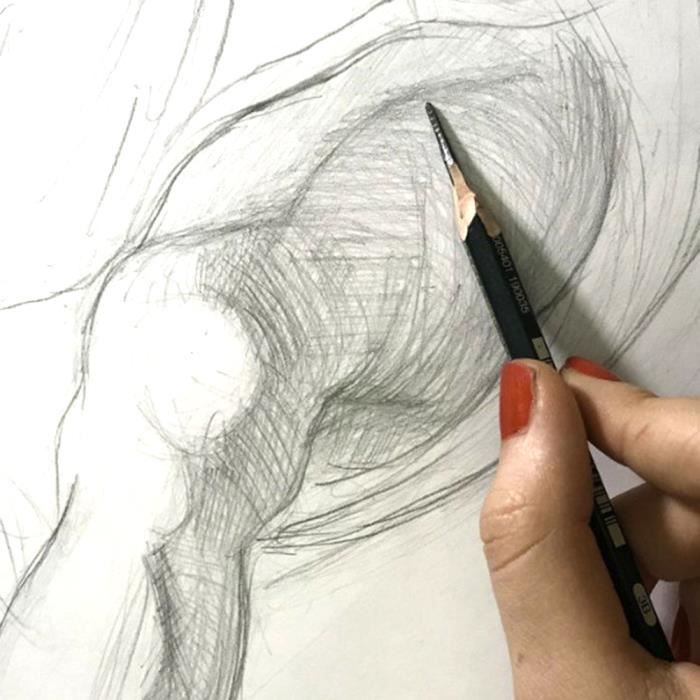 24 pièces crayon à dessin professionnel fusain peinture sans bois fournitures d'art de papeterie loisirs kit