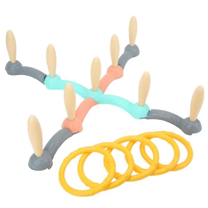 Hililand jeu de lancer d'anneaux pour enfants Ring Toss Game Plastic