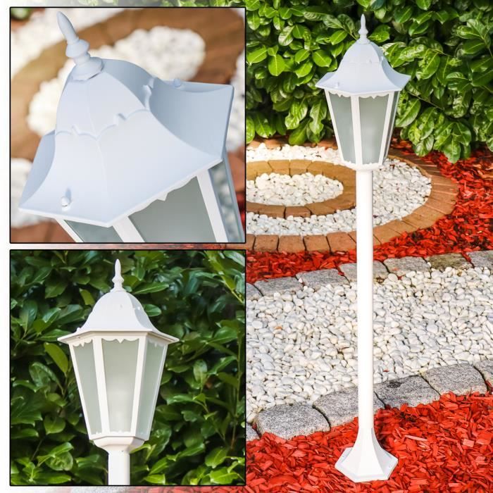 Lampe dextérieur - HOFSTEIN - Fabiano - Antique - Aluminium blanc - IP44 - 120 cm