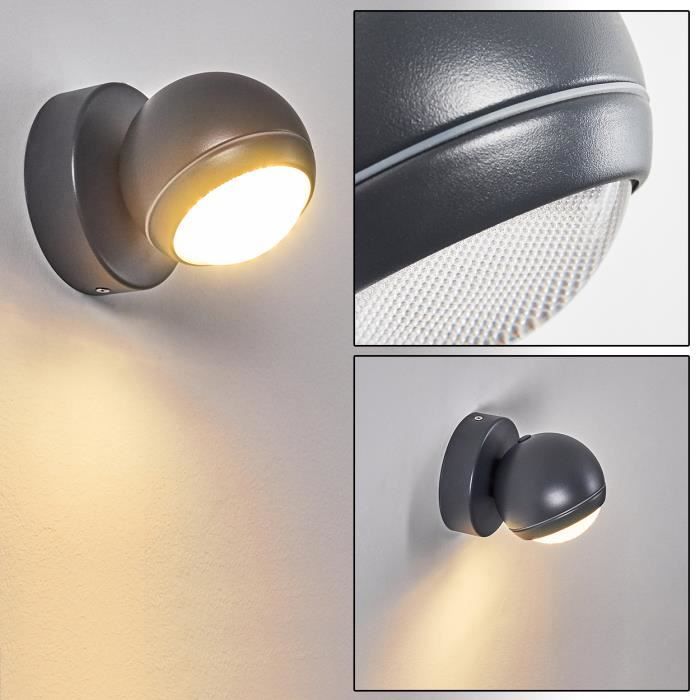 Lampe murale dextérieur - HOFSTEIN - Terreti - LED 3 7W - 280 Lumens - IP44