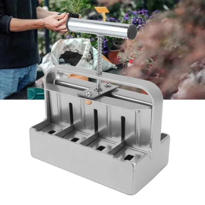 Presse à Motte Manuel Pour Semis - Fabrique Des Blocs De Terre De 5,1 Cm - Outil Jardinage Écologique Sans Pot