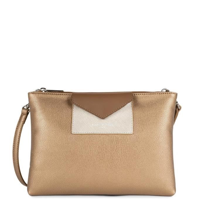 Sac à Main Lancaster Couleur Bronze - Occasion - Dimensions 30x25x11.5 Cm - Faux Cuir