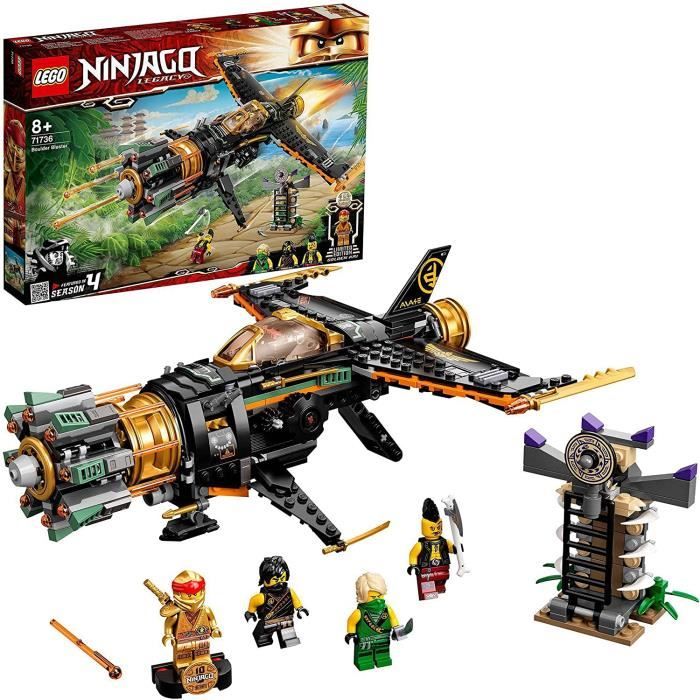 Lego ninjago 71736 le jet multi-missiles jouet d'avion boulder