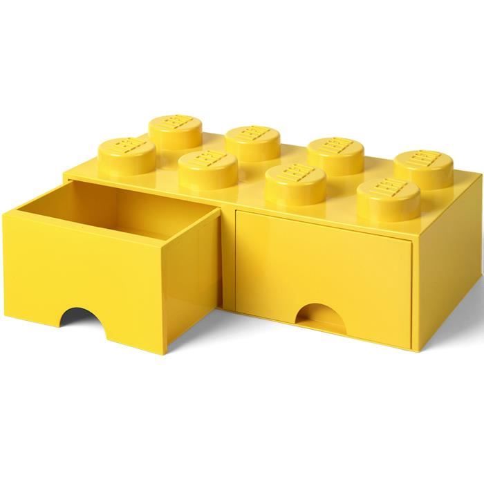 Boite de rangement LEGO tiroir empilable 4 tenons - Brique rouge