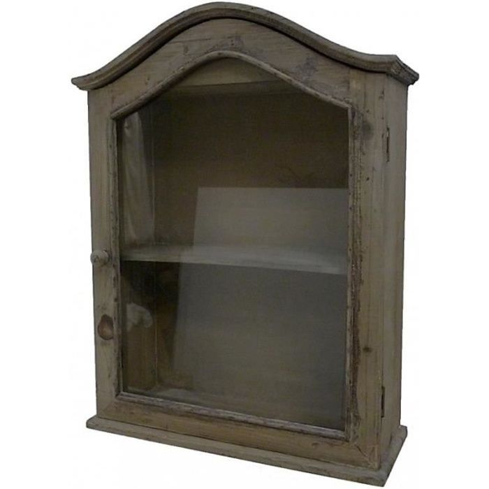 Etagère de Rangement Murale Vitrée Façon Petite Armoire de Pharmacie en