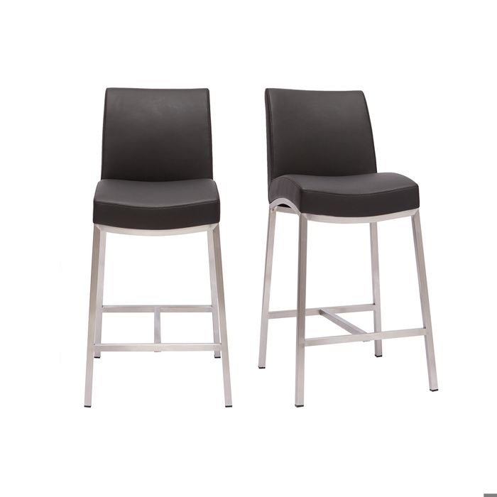 Miliboo - Tabourets de bar design noirs H70 cm (lot de 2) OLLY