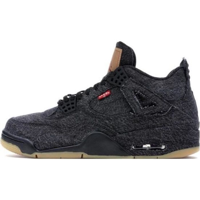 Basket Air Jordan 4 Retro Levi's Black AJ4 Baskets de basketball  décontractées - Denim Noir Noir - Cdiscount Chaussures
