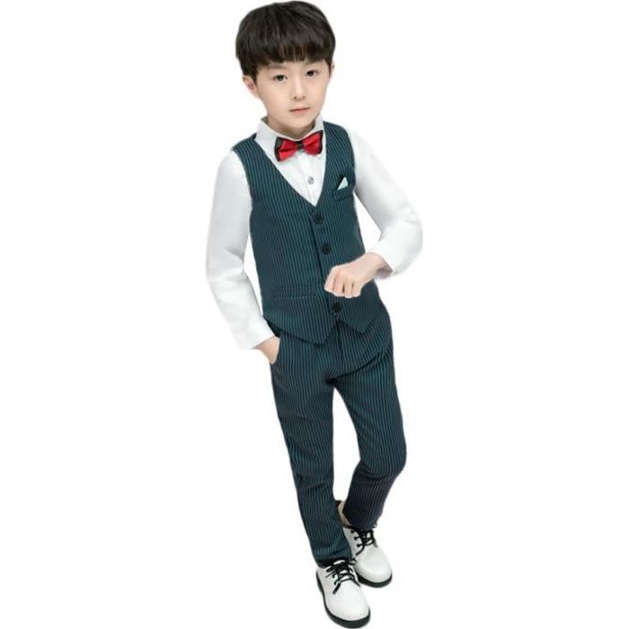 Gar on Costume Complet Tenue de Mariage V tements Habill s Vert 4