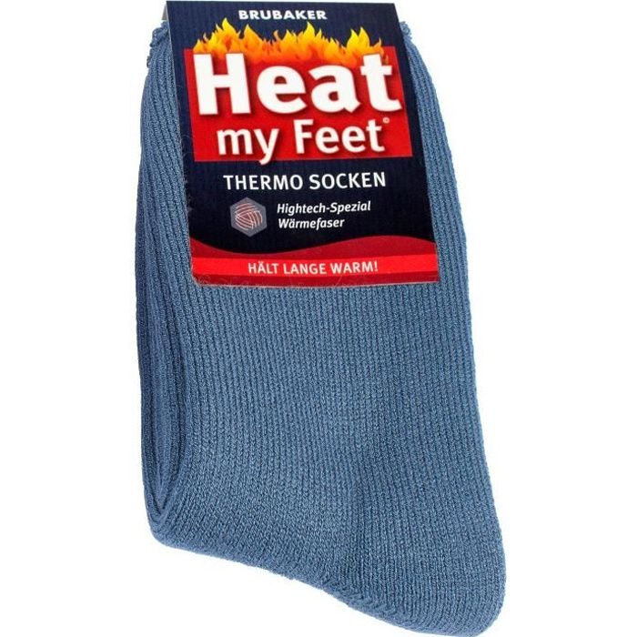 Unisexe BRUBAKER Chaussettes thermiques Heat my Feet Ultra chaudes et confortables Lot de 2 Paires 