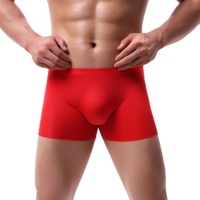String Homme Faringoto En Fil De Soie Glacée - Sous-Vêtement Respirant Confortable Couleur Unie