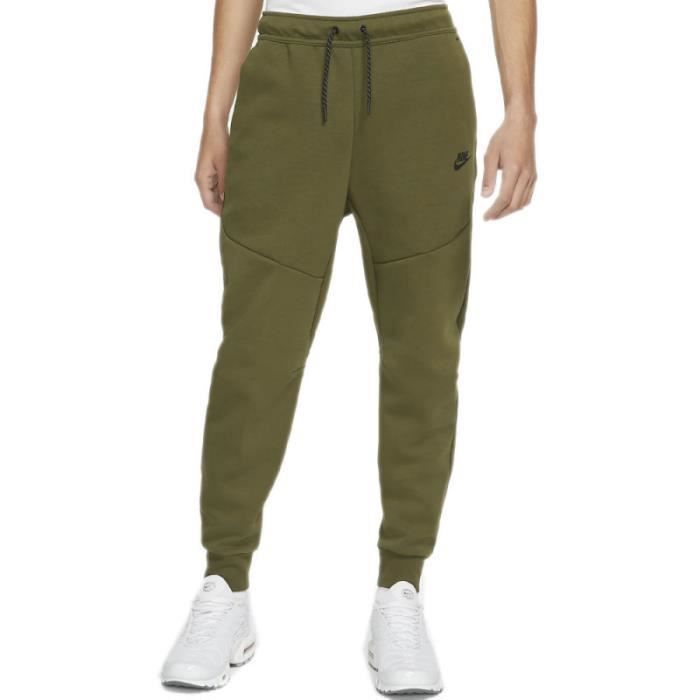 Pantalon de survêtement Nike TECH FLEECE - Réf. CU4495-326. Couleur : Kaki.  Détails. - Taille élastique avec cordon de serrage pour Kaki - Cdiscount  Prêt-à-Porter
