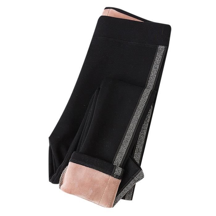 OU pantalon femme Dames Hiver Plus Velours Rembourré Moulant La Taille  Décontracté Haute Legging X Le noir - Cdiscount Prêt-à-Porter