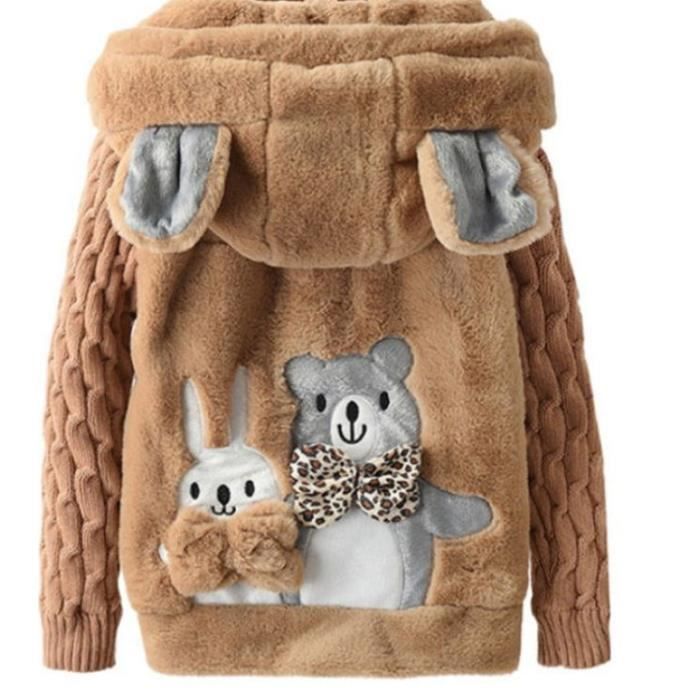 Veste Polaire Enfant Fille Garçon - Col Montant, épaisse Et Chaude, Pour Automne Hiver école Sport