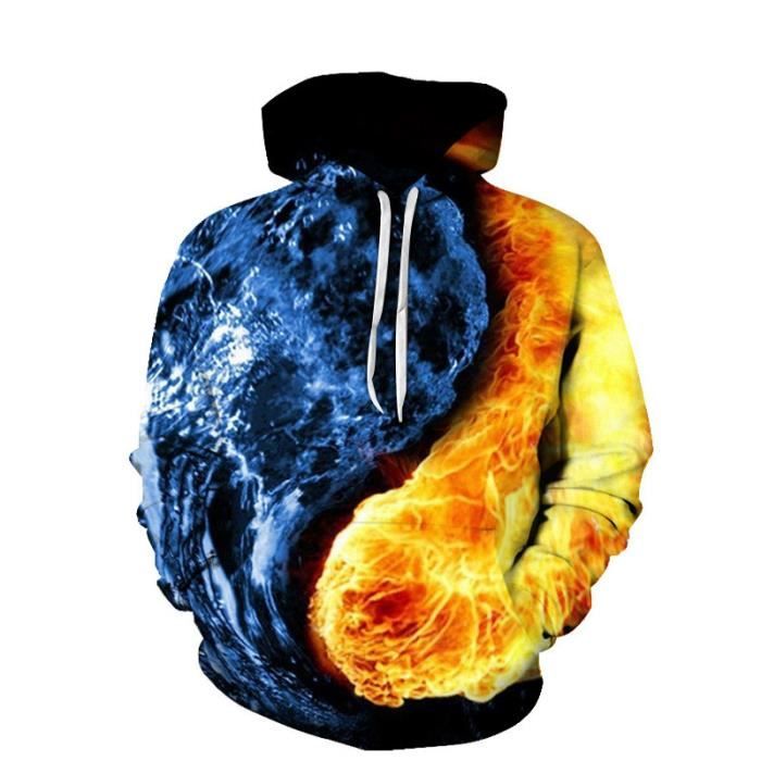 Sweat à Capuche Zippé Imprimé 3D Kawaii Tracteur - Coupe Oversize - Pour Garçons Et Filles - Polyester