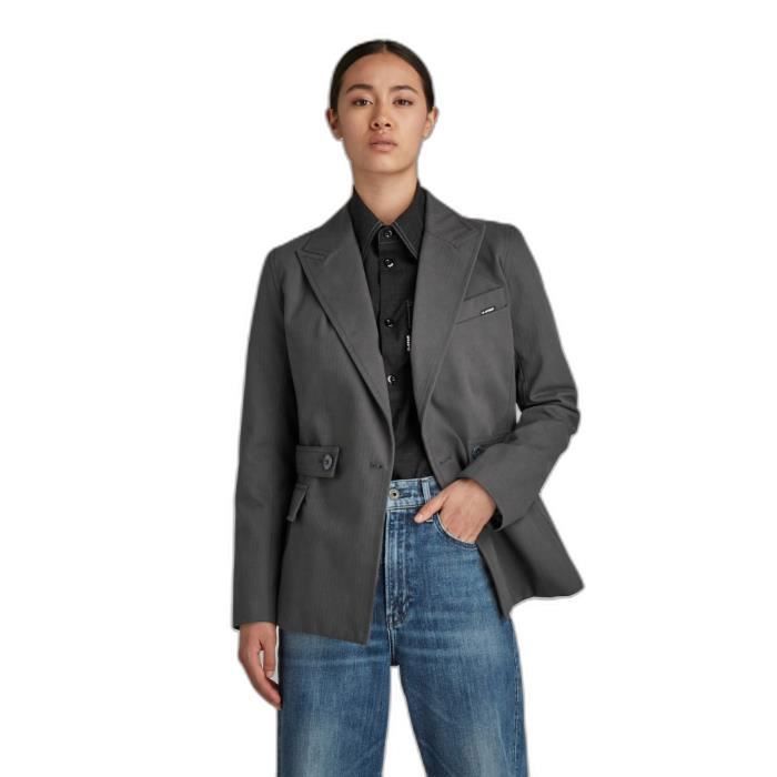 Blazer Femme Just Cavalli Gris - Taille US S / IT 40 - Double Boutonnage - Neuf Sans étiquette