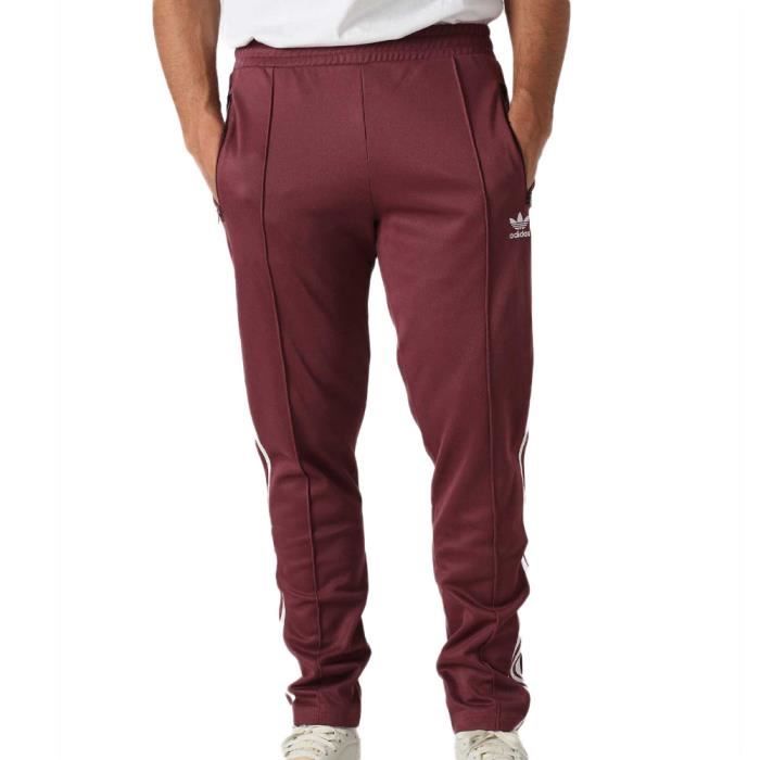 Jogging Homme Adidas Beckenbauer - Bordeaux - Coupe Standard - Taille élastique - Matière épaisse