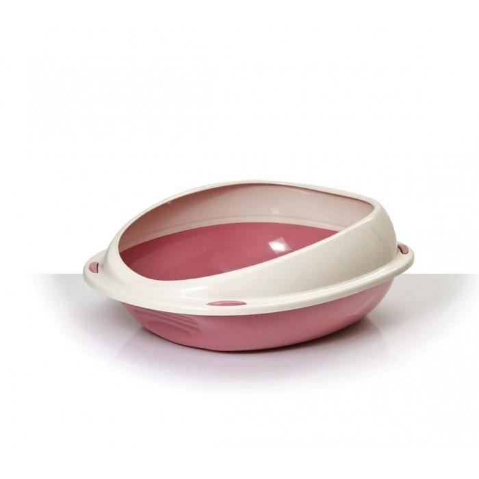 Meilleurs prix pour Litière ouverte - SHUTTLE - 57 cm - Rose - Anti-projections - Pour petits chats