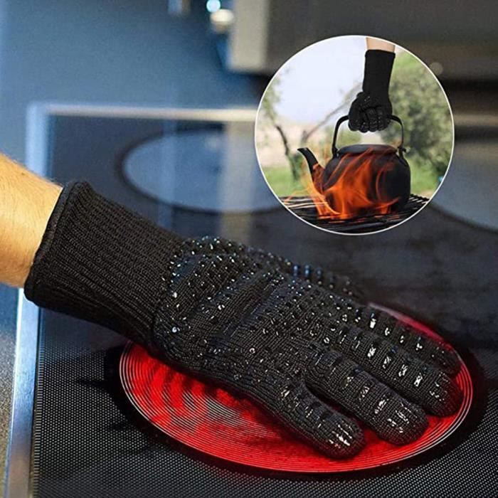 Gant de gril résistant à la chaleur à 800 degrés, gants de cuisine