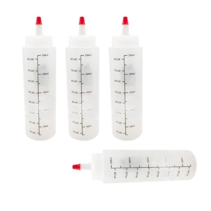 Lot De 5 Bouteilles Sauce 300ml – Bouteilles à Presser Avec Bouchon, Pour Cuisine Et Bricolage