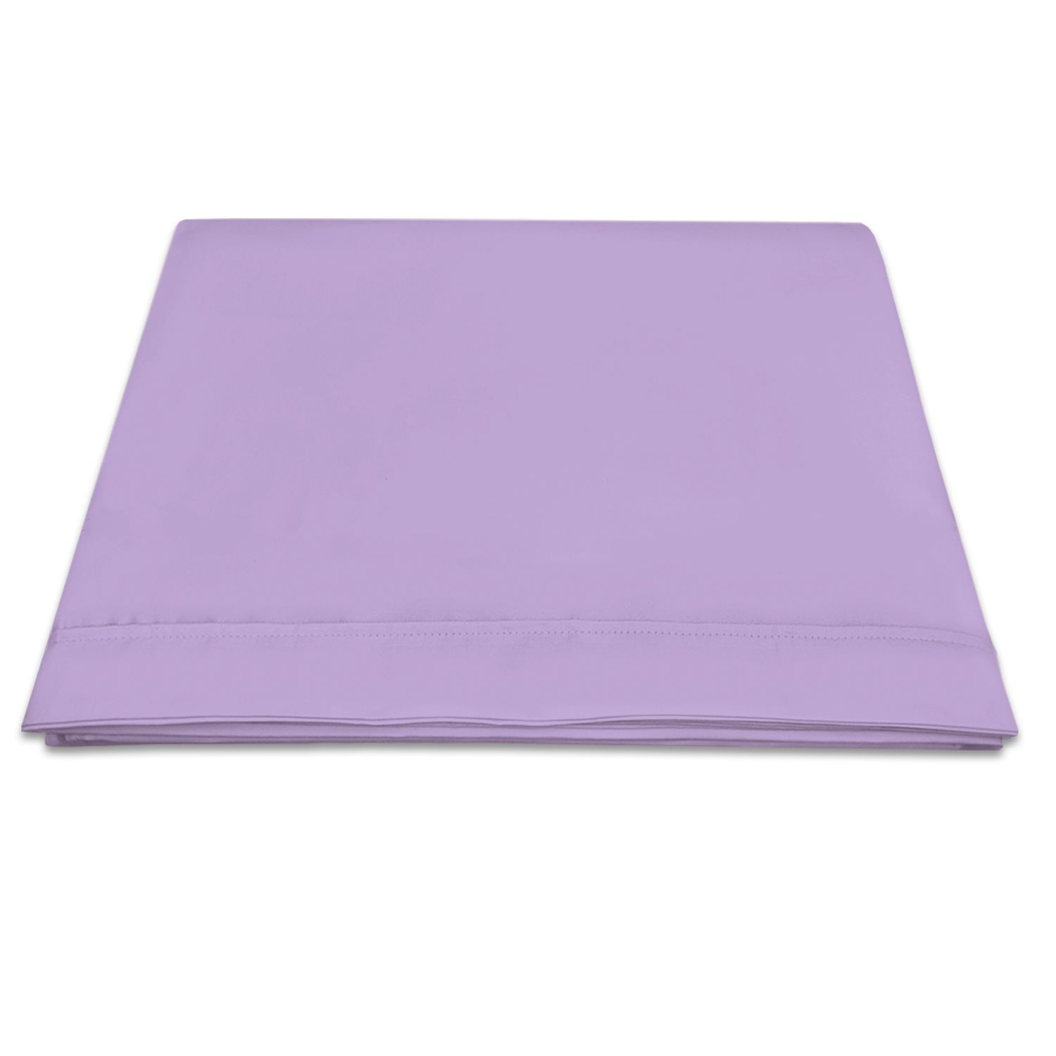 100% Coton Drap Plat 1 Personne Violet Satin de Coton Mercerisé 400 Fils 180x280 avec ourlet élégant - Pizuna