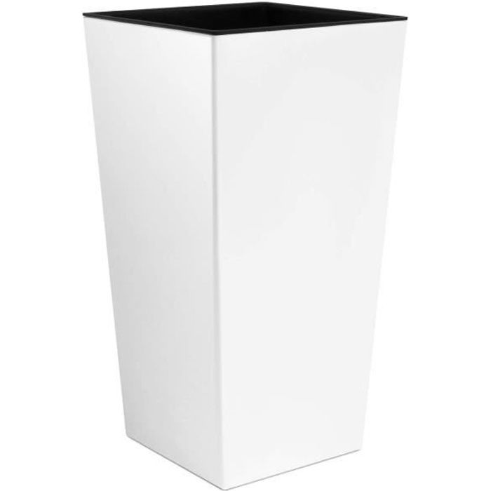 Pot de fleurs avec insert Urbi Square DURS200-S449 - blanc