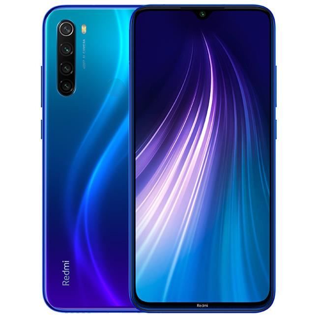 Vente Téléphone portable XIAOMI Redmi Note 8 128Go Neptune Blue pas cher Vente Téléphone portable XIAOMI Redmi Note 8 128Go Neptune Blue pas cher