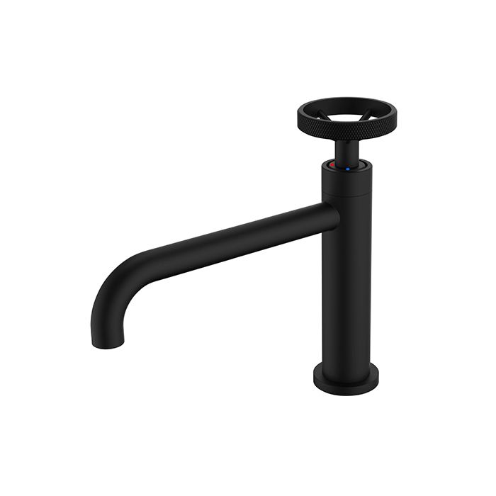 Mitigeur lavabo industriel - ROUSSEAU - bec fixe noir - laiton - cartouche céramique 25mm