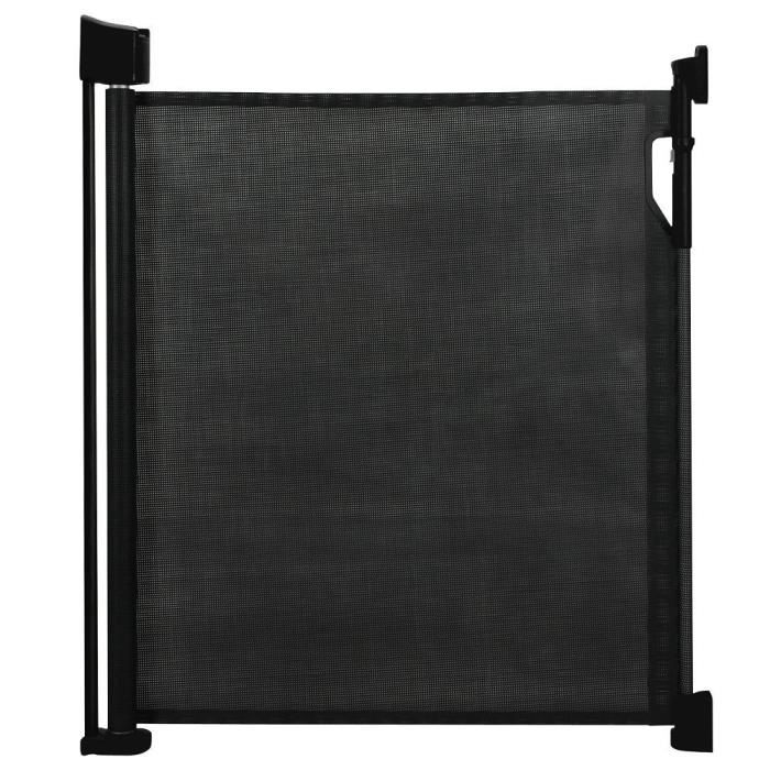 Safetots Barrière de sécurité rétractable Noir 0 cm – 120 cm