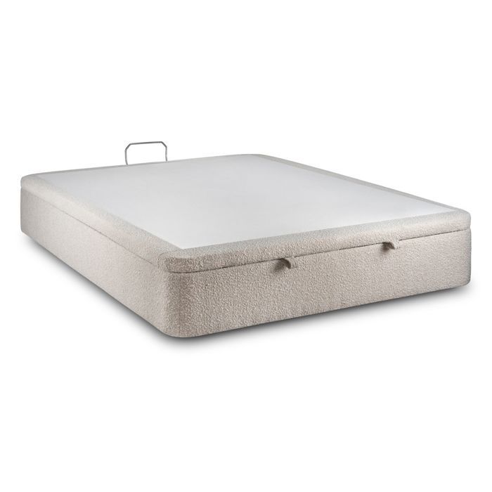 Sommier Coffre Bouclette Beige 160x200 H39cm Sommeil de plomb - Sommier en bois massif avec Pieds bois 10 cm Sommier Coffre Bouclette Beige 160x200 H39cm Sommeil de plomb - Sommier en bois massif avec Pieds bois 10 cm