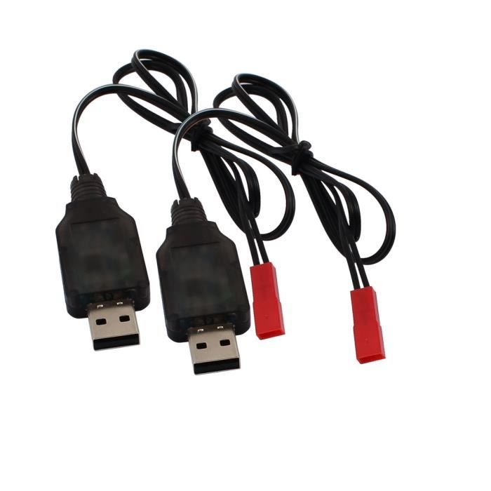 sourcing map JST-2P AR Chargeur USB pour voiture RC 250mA 7.2V Ni-MH Batterie Ni-CD 