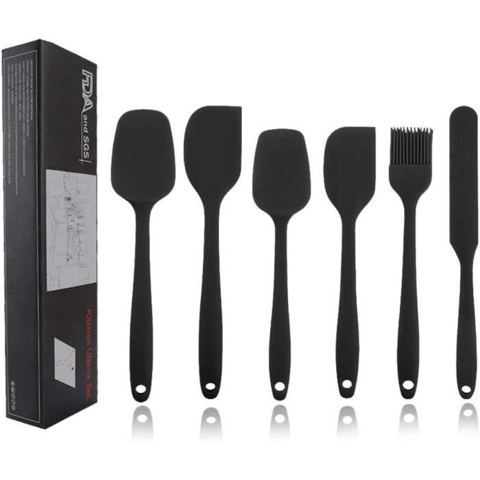 Ensemble 13 Pièces Ustensiles De Cuisine En Silicone Vert Avocat - Résistants à La Chaleur Avec Manches Bois
