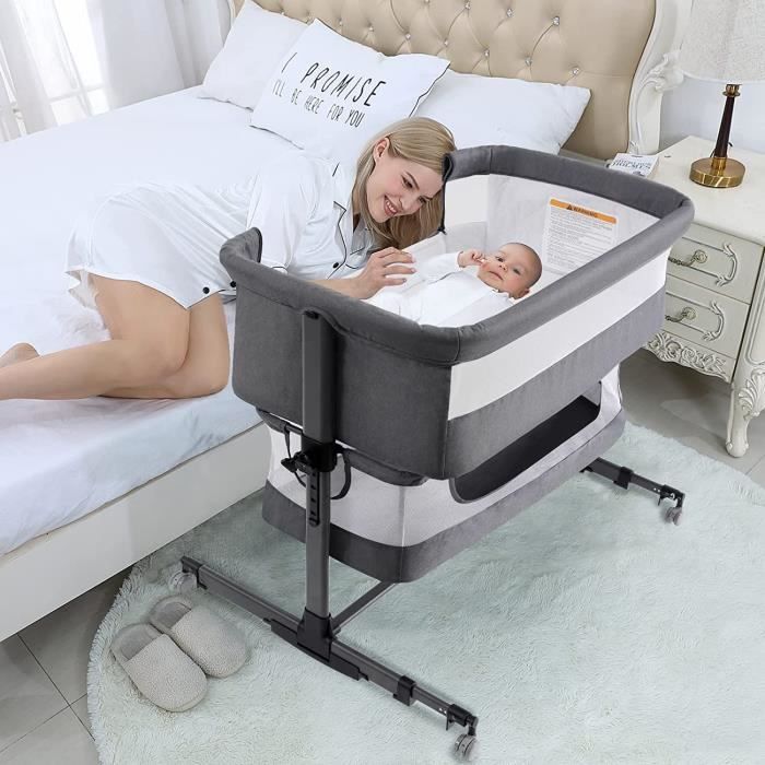 Carvapet Lit Bebe Cododo 3 en 1 Berceau Bébé Pliable avec Matelas,Réglable  en Hauteur Lit Enfant pour Nouveau-né-Bébé Garçon-Béb248 - Cdiscount  Puériculture & Eveil bébé