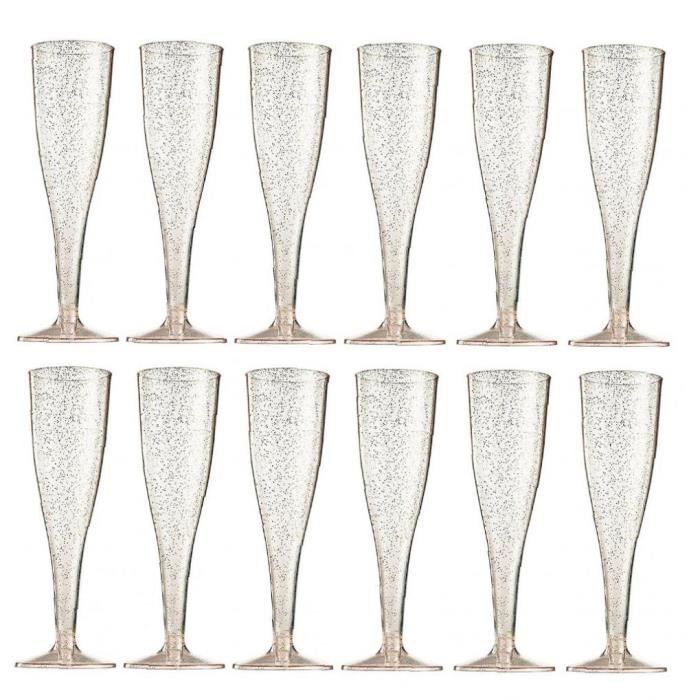 Classic Stevware Champagne Flûte Verre jetable Clair Clear Stepware