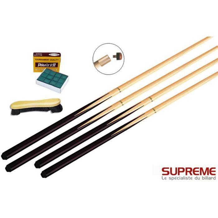 Queue Billard Bois 121cm Lot De 2 Queues De Billard Courtes Enfant - Bois Dur, Pointe 13mm, 121cm - Idéal Pour Débutants Et Famille Jeu Billard Famille