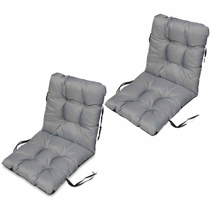 Coussin de Chaise de Jardin - Superkissen24. - 100x50/100x60 cm 2x 48x96 cm - Intérieur/Extérieur - Imperméable - Bourgogne - Maison