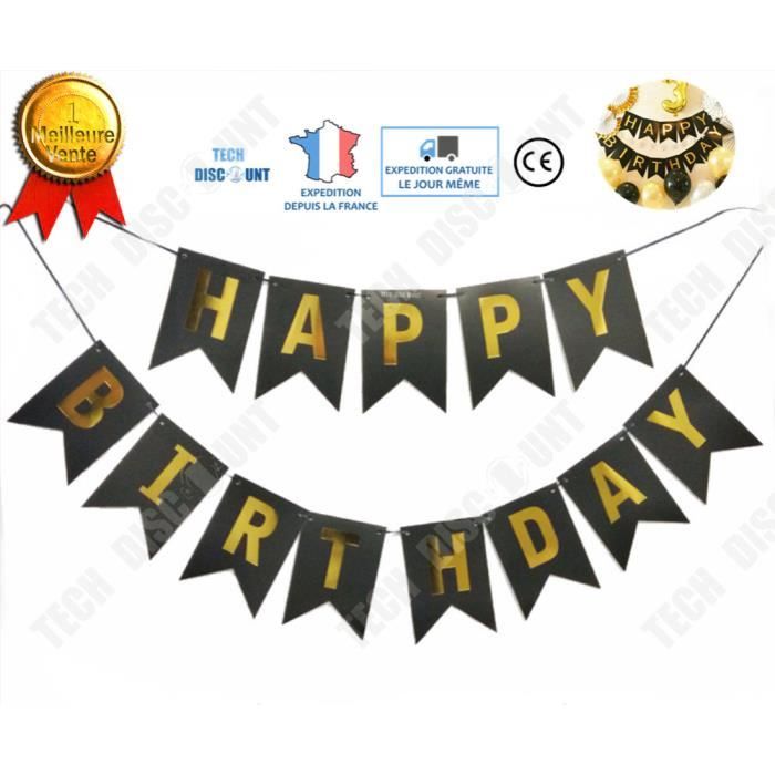 Td Banniere De Joyeux Anniversaire Noir Et Or Happy Birthday Decoration De Fete Banderole Decor Jour Pour Filles Garcons Adultes Achat Vente Td Banniere De Joyeux Cdiscount Td Banniere De Joyeux Anniversaire Noir Et Or Happy Birthday Decoration De Fete Banderole Decor Jour Pour Filles Garcons Adultes Achat Vente Td Banniere De Joyeux Cdiscount