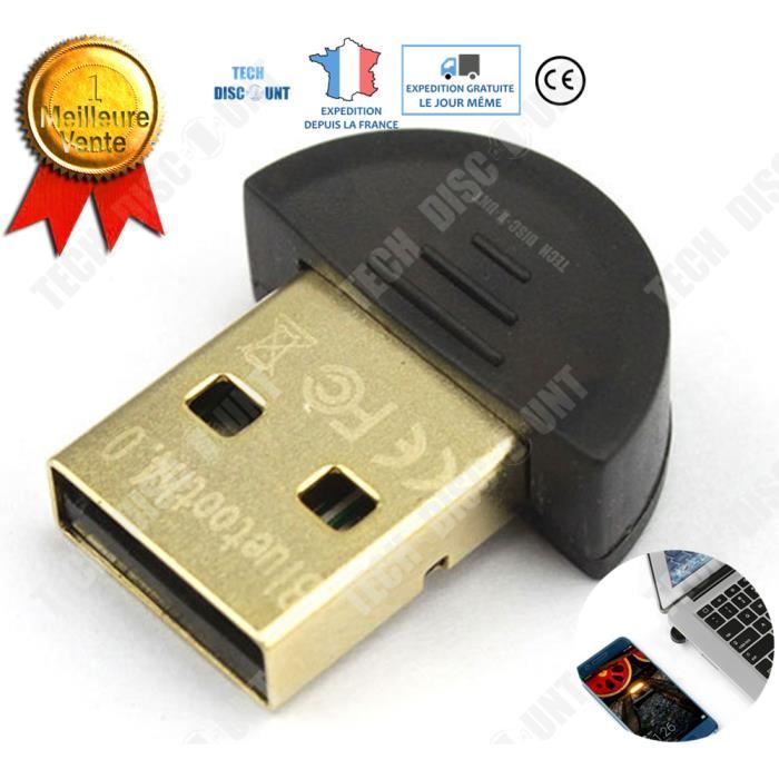 Cle Adaptateur Dongle Mini Bluetooth V4.0 USB Adapter pour Laptop