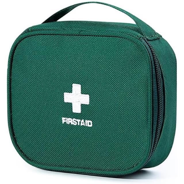 Mini Trousse De Secours Vide Brussels 08 - 13x10x4 Cm - Polyester Rouge - Fermeture Éclair - Pour Camping, Bureau, Voyage, Urgence