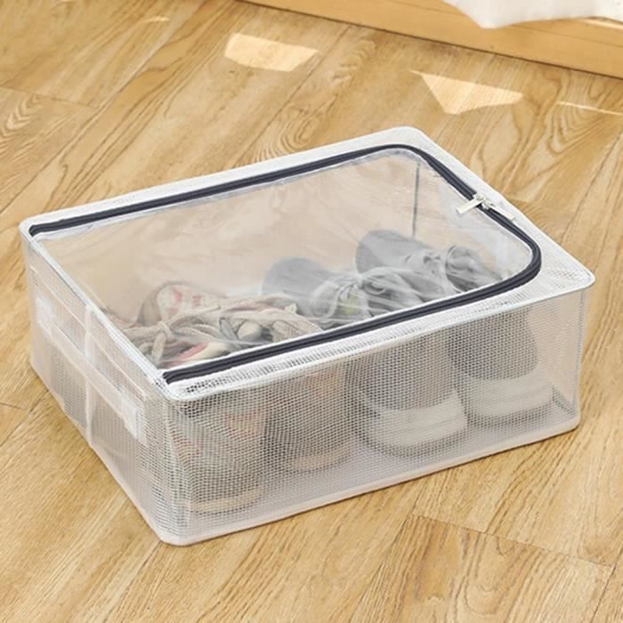 Boîtes à chaussures en plastique transparent avec couvercles