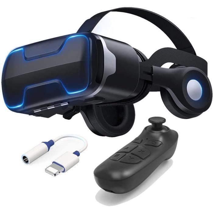 Casque VR Pour Smartphone - Réalité Virtuelle 120° Pour Films 3D Et Jeux | Compatible IPhone/Android 4,7 à 7,2 Pouces