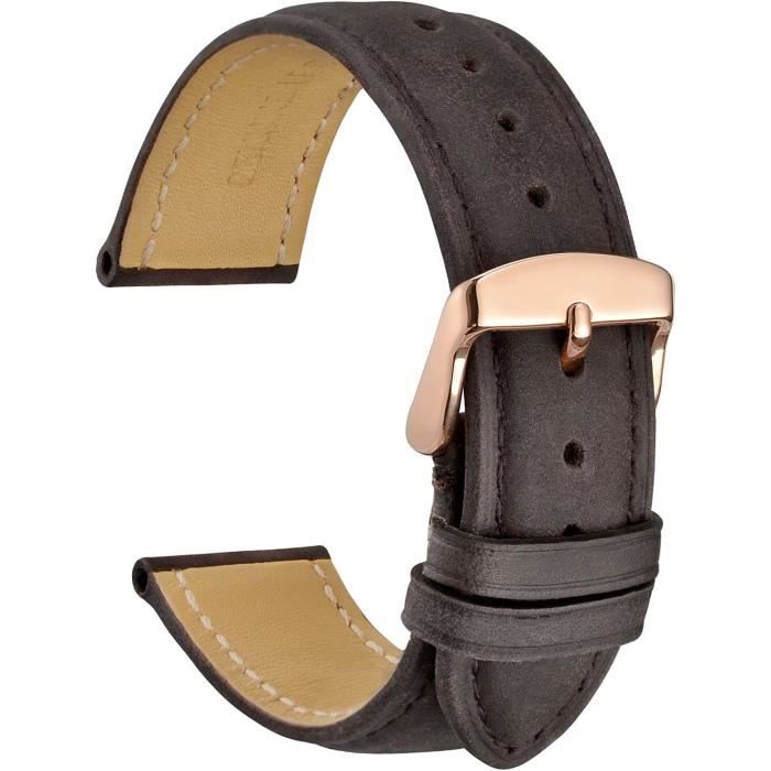 Bracelet De Montre En Cuir Véritable - Motif Crocodile - Tailles 10mm à 24mm - Pour Homme Et Femme - Remplacement Facile Et élégant