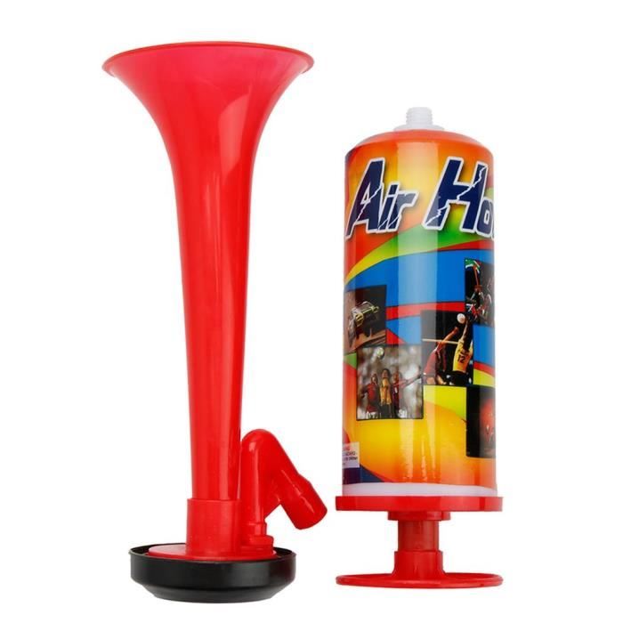 BYZESTY Klaxon à Air Comprimé 2 Pièces - Trompette Manuelle Métal Pour Bateau, Voiture Et Événements Sportifs