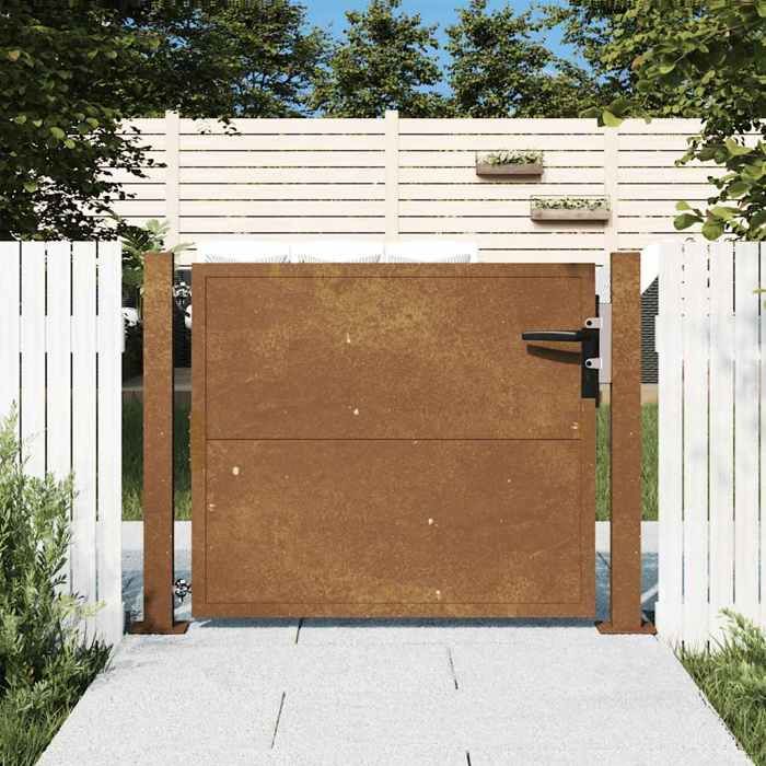 vidaXL Portail 105x105 cm Corten