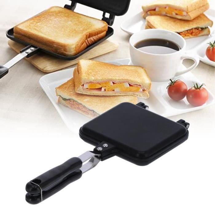 Poêle à Sandwich Double Face - 16cm - Antiadhésive - Pour Gaz Et Camping