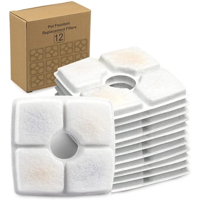 Comparer les prix de Filtres de Fontaine - ZHUODIKE - 12 Packs - 12,5 x 12,5 x 1 cm - Charbon Actif - Haute Qualité