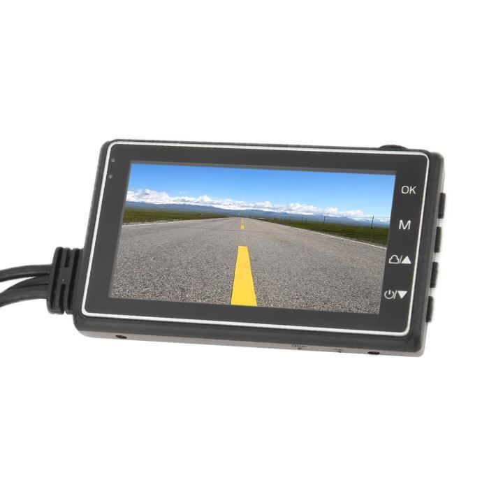 Dashcam GPS Double Caméra Embarquée Sport HD DVR 16 Go